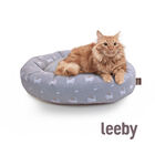 Leeby Cama Donut Antideslizante Gris para gatos, , large image number null
